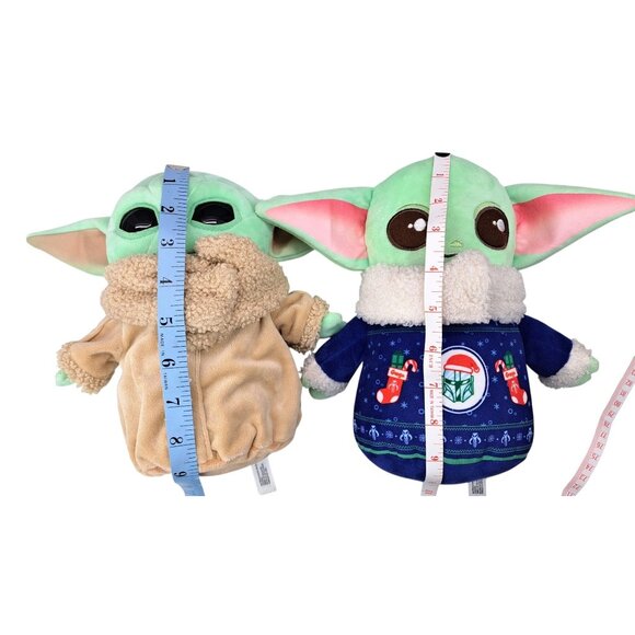 Star Wars Baby Yoda Grogu Plush Lot of 2 Christmas Mandalorian Child New NO TAGS - Picture 7 of 7
